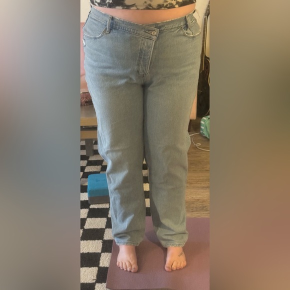 Abercrombie Curve Love High Rise Dad Jeans 34LONG - Picture 2 of 4